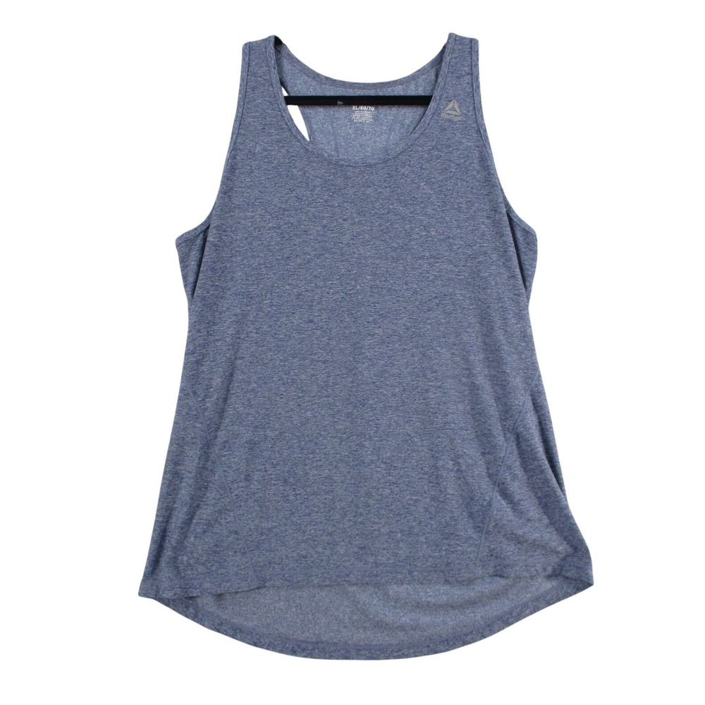 Reebok Womens XL Blue Heathered Racerback Activewear Tank Top REW212TX03